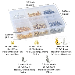 ステンレススチール、真鍮、鉄のボールチープ  カロット終了  クラムシェルノットカバー  ミックスカラー  4~8x4~8x2~4mm  穴：1~1.4mm&nbsp;FIND-FS0002-49