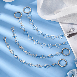 Heart Alloy Link Boot Strap Chains&nbsp;AJEW-UN00021