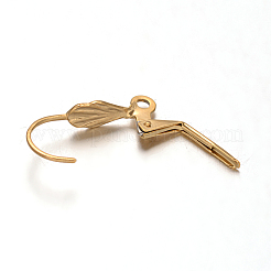 Ion Plating(IP) 304 Stainless Steel Leverback Earring Findings&nbsp;STAS-F075-35
