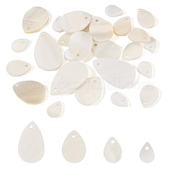 30Pcs 4 Styles Natural White Shell Pendants&nbsp;FIND-TA0004-96