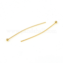 304ステンレススチールボールヘッドピン  ゴールドカラー  35x0.6mm  22ゲージ  ヘッド：1.8mm&nbsp;STAS-L244-01C-G