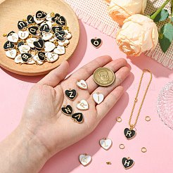 DIYジュエリー作成キット  合金エナメルペンダントと丸カンを含む  真鍮ボールチェーンとコネクタ  ゴールドカラー  1.5mm&nbsp;DIY-CJ0003-05