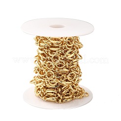 Rack Plating Brass Ring & Oval & Infinity Link Chains&nbsp;CHC-I040-09G