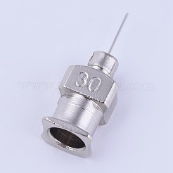 ステンレス鋼流体精密鈍針ディスペンスチップ  ステンレス鋼色  ピン：0.31mm  18x6mm  内径：4mm&nbsp;TOOL-WH0103-17G