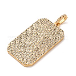 Brass Micro Pave Cubic Zirconia Pendants&nbsp;KK-U076-03G-01