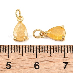 Brass & Glass Pendants&nbsp;KK-Q085-16G-07