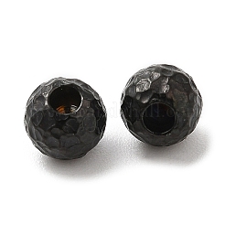 304ステンレススチールコードエンド  エンドキャップ  打たラウンド  ガンメタ色  5x5mm  穴：1.8mm&nbsp;STAS-A085-02B-B