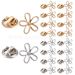 20Pcs 2 Colors Allloy Anti-glare Lapel Pins Brooches&nbsp;JEWB-AR0001-24B