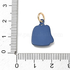Spray Painted Brass Pendants&nbsp;KK-CBAEB58-07A