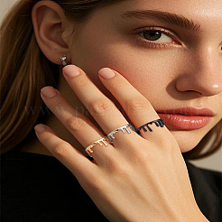 3Pcs 3 Colors Zinc Alloy Cuff Rings&nbsp;RJEW-LP0009-33