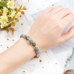 2 Strands Round Natural Indian Agate Beads Strands&nbsp;G-OC0002-32