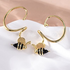 Brass Bees Stud Earrings&nbsp;EJEW-C130-03G