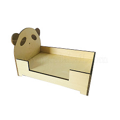 ドールハウス ミニチュア家具 子供用プレイハウス アクセサリー 1:12 寝室シーン おもちゃ 撮影小道具 かわいいクマ  マイクロランドスケープドールハウスアクセサリー  小道具の装飾のふりをする  レモンシフォン  146x100x90mm&nbsp;PW-WG55B27-01