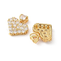 Brass Micro Pave Cubic Zirconia Pendants&nbsp;CU-CBA03AF-18B-02