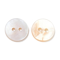 2-Hole Shell Flat Round Buttons&nbsp;BUTT-P012-09