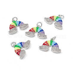 Brass Micro Pave Cubic Zirconia Charms&nbsp;KK-E068-VB433
