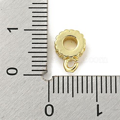 ラックメッキ真鍮チューブベイル  ループベイル  長持ちメッキ  鉛フリー＆カドミウムフリー  18KGP本金メッキ  9.5x6.5x3mm  穴：1.4mm&nbsp;KK-B091-02G
