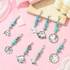 8Pcs Alloy Pendant Decorations&nbsp;HJEW-CJ00075