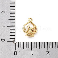 Brass Micro Pave Cubic Zirconia Pendants&nbsp;KK-H511-01G-01