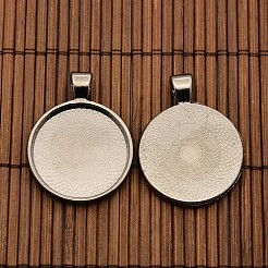 25mm Transparent Clear Domed Glass Cabochon Cover for Alloy Photo Pendant Making&nbsp;TIBEP-X0009-B-NR