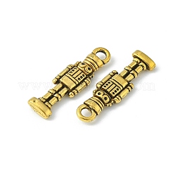チベットのスタイル合金の兵士のペンダント  カドミウムフリー＆ニッケルフリー＆鉛フリー  アンティーク黄金  27x7x3mm  穴：3mm&nbsp;X-TIBEP-GC160-AG-NR