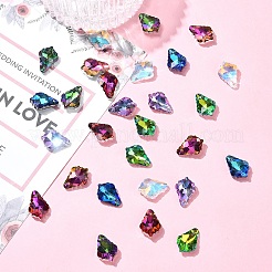 35Pcs 7 Colors Electroplated Glass Pendants&nbsp;FIND-YW0005-99