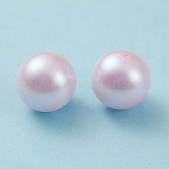 Pomプラスチックビーズ  模造パール  中央掘削  ラウンド  ラベンダー  11.5~12mm  穴：1.2mm&nbsp;KY-C012-01D-04