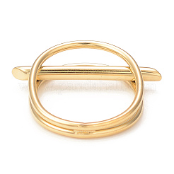 Ion Plating(IP) 304 Stainless Steel Column Bar Finger Ring for Women&nbsp;RJEW-I096-08G