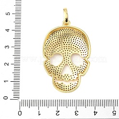 Brass Micro Pave Cubic Zirconia Pendants&nbsp;KK-C105-01G