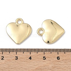 合金ペンダント  ハートチャーム  ラックめっき  カドミウムフリー＆鉛フリー  ゴールドカラー  20x19x2mm  穴：3mm&nbsp;PALLOY-A025-02G