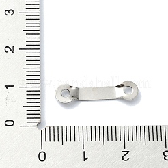 変色しない201ステンレススチールコネクタチャーム  矩形リンク  ステンレス鋼色  5x20.5x1mm  穴：1.8mm&nbsp;STAS-C097-49P
