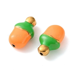 304ステンレススチールエナメルビーズ  ニンジン  イオンプレーティング（ip）  ゴールドカラー  14.5x9x6mm  穴：1.2mm&nbsp;SA-L002-11G