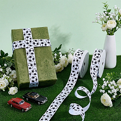 Polyester Football Pattern Ribbon&nbsp;OCOR-WH0078-556