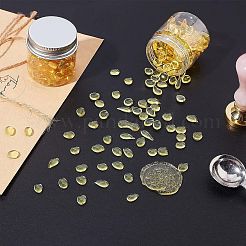 DIYワックスキット  ステンレス鋼ハンドルワックスシーリングスタンプ溶解スプーン  ビンテージシールスタンプワックススティック溶融ポットホルダー  メタリックマーカー塗料ペン  ホットメルト接着剤顆粒  ろうそく  ミックスカラー  スプーン：119x27.5x10mm&nbsp;DIY-CP0008-40