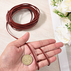 DIYクラフト用牛革コード5m  フラット  サドルブラウン  3x1mm  約5.47ヤード（5m）/セット&nbsp;WL-GF0001-25A-04