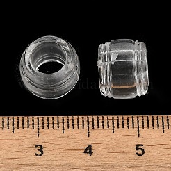 クリアアクリルヨーロピアンビーズ  コラム  透明  12x10mm  穴：7mm  約757個/500g&nbsp;TACR-G048-11