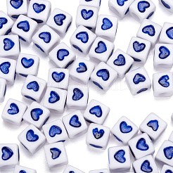 Opaque White Acrylic European Beads&nbsp;OPDL-FS0001-02C