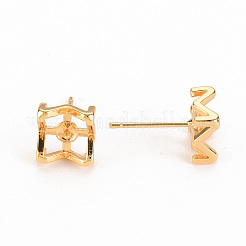Brass Stud Earring Findings&nbsp;KK-S356-252-NF