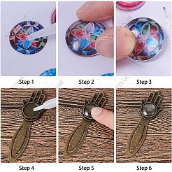DIY Blank Dome Hamsa Hand Bookmark Making Kit&nbsp;DIY-SC0021-03