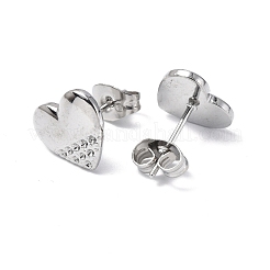 Non-Tarnish 304 Stainless Steel Heart Stud Earrings for Women&nbsp;EJEW-F300-07P