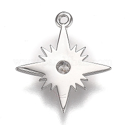 Eco-Friendly Brass Micro Pave Clear Cubic Zirconia Pendants&nbsp;X-ZIRC-H106-02P