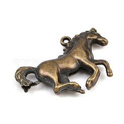 合金のチベット風チャーム  馬のチャーム  アンティークブロンズ  30x44x7mm  穴：2.5mm&nbsp;AL-CBA2376-27AB