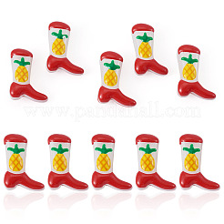 5Pcs Boot Baking Paint Glass Enamel  Beads&nbsp;LAMP-TADJ0001-08I