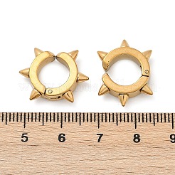 201ステンレススチールカフイヤリング  リベット形状  イオンプレーティング（ip）  ゴールドカラー  15x19x4mm&nbsp;EJEW-C131-07G