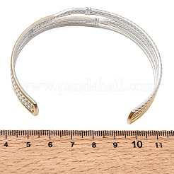 Two Tone 304 Stainless Steel Multi-strand Cuff Bangles for Women&nbsp;SA-CBA82C8-06GP