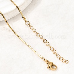 1.3MM 304 Stainless Steel Boston Link Chains Necklaces for Women Men&nbsp;NJEW-Z115-12G-02