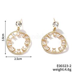 Stainless Steel Flat Round Dangle Stud Earrings&nbsp;ZY0681-2