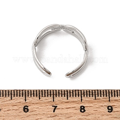 304 Stainless Steel Cuff Open Rings&nbsp;RJEW-P188-02C-P