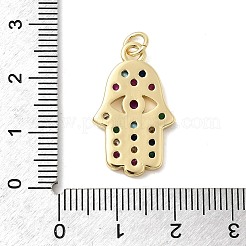 Brass Micro Pave Cubic Zirconia Pendants&nbsp;KK-H529-34G