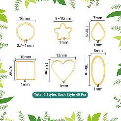 240Pcs 6 Styles Brass Linking Rings&nbsp;FIND-UN0003-68